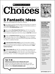 First page of Choices teaching guide